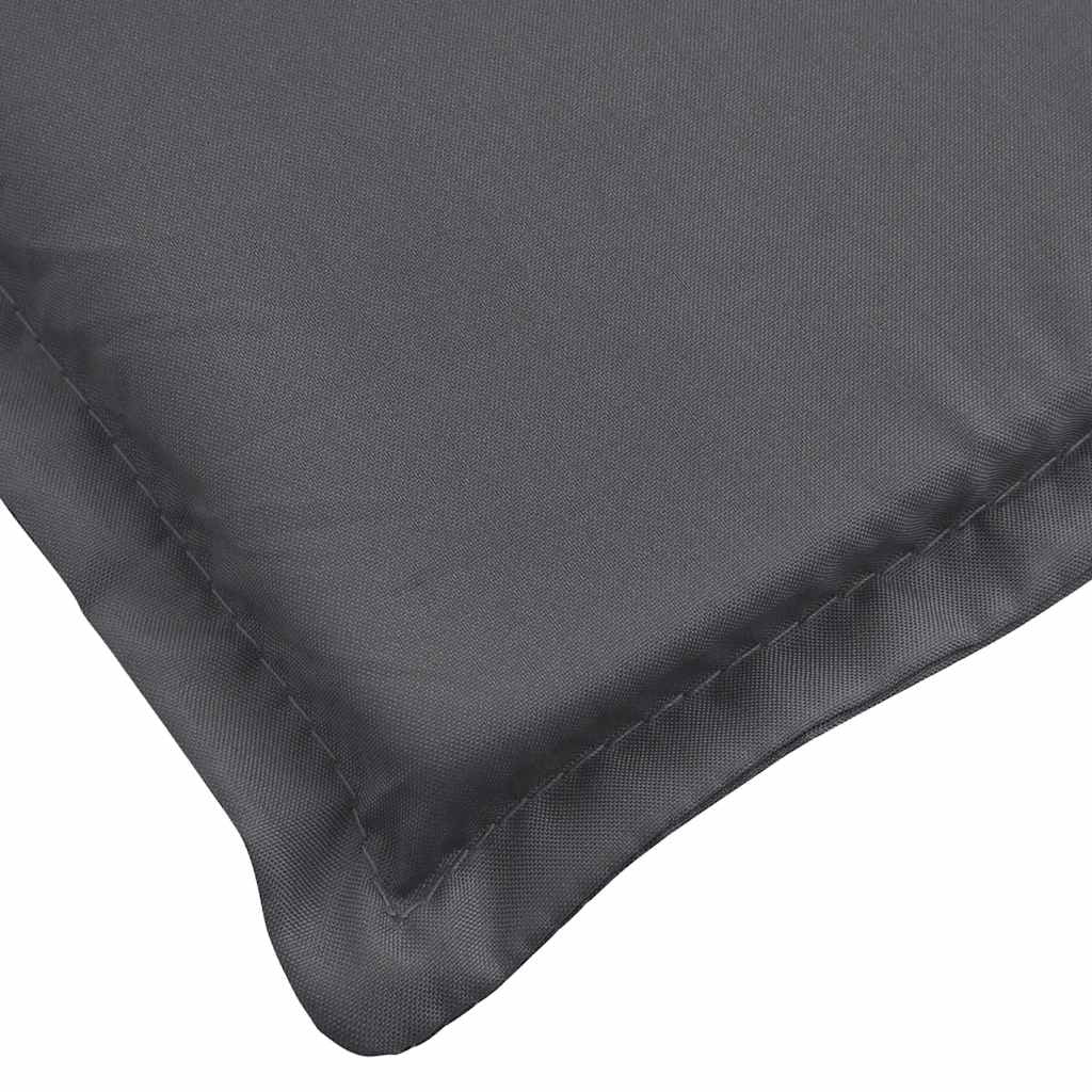 VidaXL 70.9" x 23.6" Anthracite Plain Lounge Chair Outdoor Seating Cushion, Water Resistant
