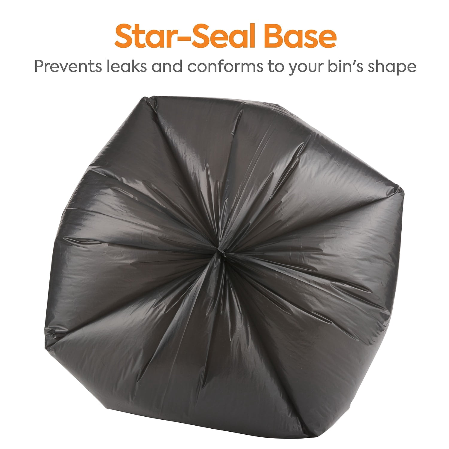 Staples Coastwide Professional 50-56 Gallon Trash Bag 43" x 48" Low Density 0.95 mil Black 100