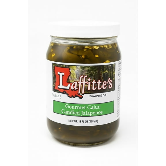 Gourmet Cajun Candied Jalapenos in Glass Jar - Spicy and Sweet Delicacy