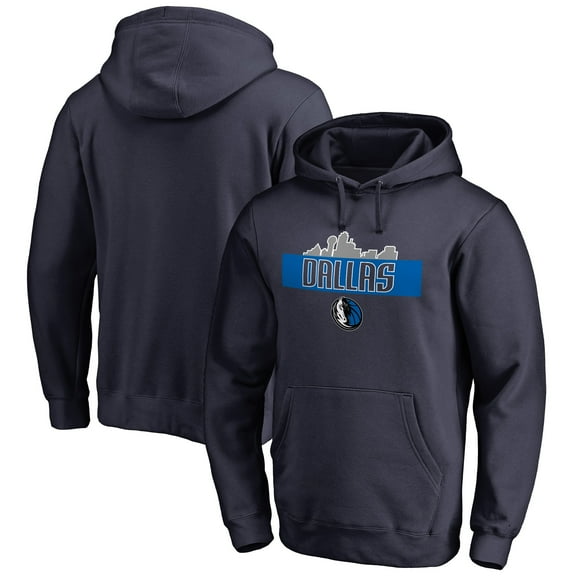 Men's Navy Dallas Mavericks Hometown Collection Skyline Pullover Hoodie