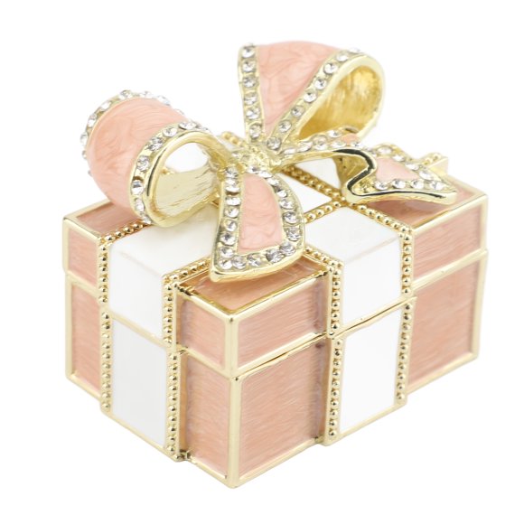Vintage Rhinestone Alloy Trinket Box Organizer for Rings and Necklaces Vintage Small Jewelry Box Trinket Box Vintage Treasure Chest Case Vintage Jewelry Box Trinket Organizer
