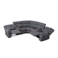 thumbnail image 4 of Aukfa Sectional Sofa Couch,109" Manual Recliner Sofa Chairs with Storage Console for Living Room,Gray, 4 of 10