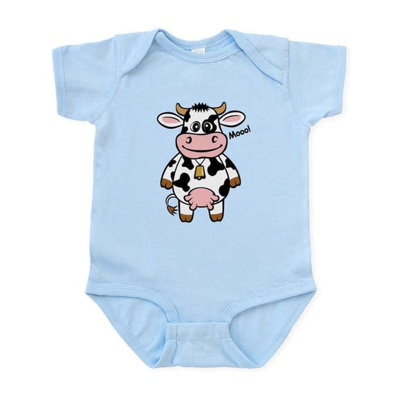 CafePress - Mooo Cow Infant Bodysuit - Baby Light Bodysuit, Size Newborn - 24 Months