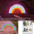 thumbnail image 5 of Dosaele Cross-border wall hanging rainbow neon lights ins room decoration lights dual-use 5-color rainbow hanging neon lights, 5 of 5
