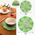 thumbnail image 2 of SKYSONIC Saint Patrick's Day Pot Holders Trivets, 2 Pcs Heat Resistant Trivets,Shamrock Typographic Cotton Thread Weave Mats for Hot Pads Pans Pot Bowl Teapot for Kitchen Decor, 2 of 7