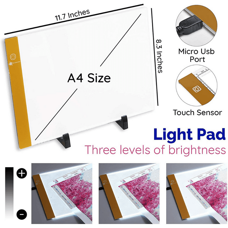 Diamond Painting Accessories Kits A4 LED Light Pad Kit- Diamond