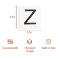 thumbnail image 4 of Stiles Crossword Letter Tiles, Wooden Wall Decor, 3.5 Inch, White, Letter Z, 4 of 7