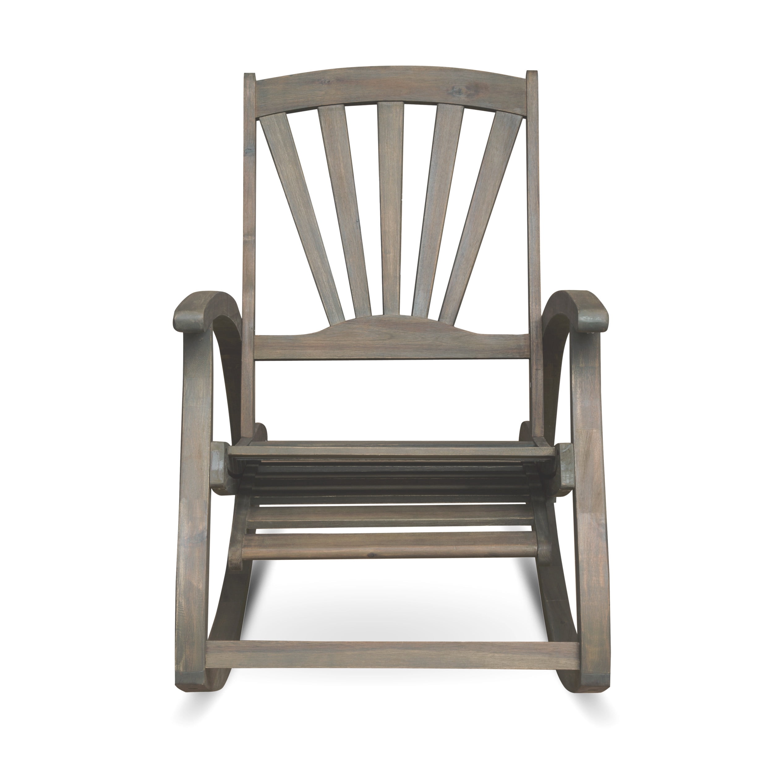 Gewnee Sunview Logan Solid Teak Outdoor Reclining Rocking Chair for Porch Garden Backyard and Indoor