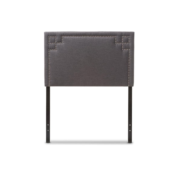 Kingfisher Lane Upholstered Twin Headboard in Dark Gray