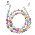 thumbnail image 1 of Ruiboury Câbles de Charge Rapide 4-en-1 Pack Perles Colorées USB C Chargeur Rapide type+3 1m, 1 of 6