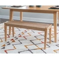 thumbnail image 2 of Pemberly Row 18" Modern Wood/Natural Rope Bench in Natural Brown, 2 of 9