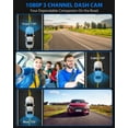 thumbnail image 2 of Dash Cam SUVCON de 3 canales 1080P frontal e interior con 32 GB, 2 of 8