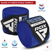RDX Boxing Hand Wraps Inner Gloves, 4.5 Meter 180 Inches Elasticated Thumb Loop Bandages, Under Mitts Wrist Hand Protection, Muay Thai MMA Kickboxing Martial Arts, Punching Bag Speed Ball Training