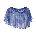 thumbnail image 3 of Chal para mujer, chal con lentejuelas, capa de moda informal, ropa de noche para Azul, 3 of 7