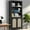 Black, variant on Senfot Tall Bookshelf with Storage, 5 Tier Storage Cabinet,Bookshelves and Bookcases with Doors, for Living Room, Home Office, Natural