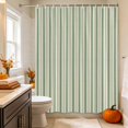 thumbnail image 6 of Sage Green Striped Shower Curtains for Bathroom, Modern Stripes Vintage Beige Waterproof Fabric Shower Curtain, Decorative Bathroom Curtain for Bathtub, 72"x84", No Hooks Included, 6 of 9