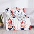 thumbnail image 4 of Throw Blanket for Couch, anchor hibiscus ropes sea horse Super Soft Fuzzy Comfy Warm Throw Blanket, Cuteness Lightweight Cozy Plush Flannel Blanket & Throws for Sofa and Bed All Season, 4 of 5