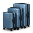 thumbnail image 2 of Canddidliike Expandable Luggage 3 Pieces Set, Luggage with 360 Silent Spinner Wheels, PC+ABS Suitcase with TSA Lock Spinner, Blue, 2 of 5