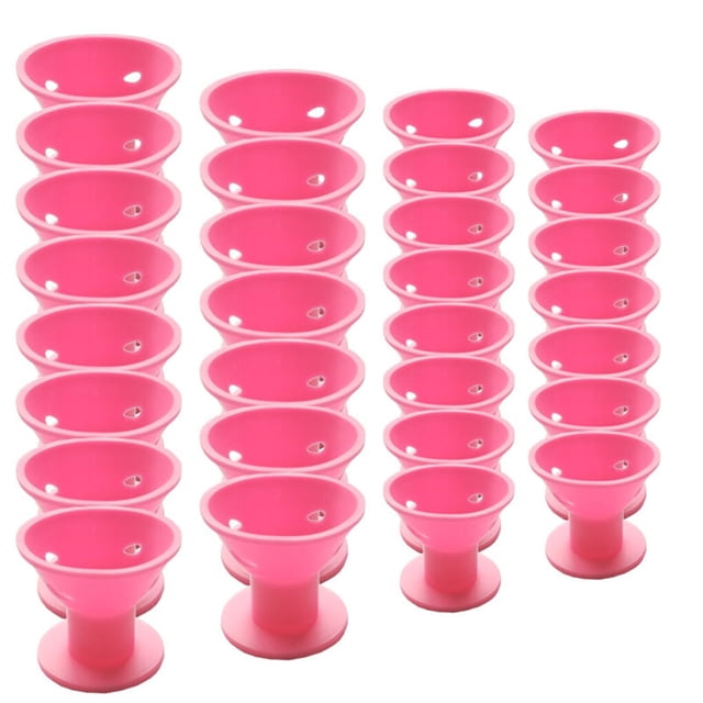Minnieouse Rodillos mágicos para el cuidado del cabello de goma suave, rizador de pelo de silicona, cabello retorcido sin calor, sin Clip, herramientas de Accesorio para el cabello rosa Minnieouse PS12029-02