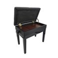 thumbnail image 4 of FixtureDisplays Banc de Piano Noir Chaise Clavier Hauteur Réglable 19-23 Pouces avec Compartiment de Rangement 15361, 4 of 7