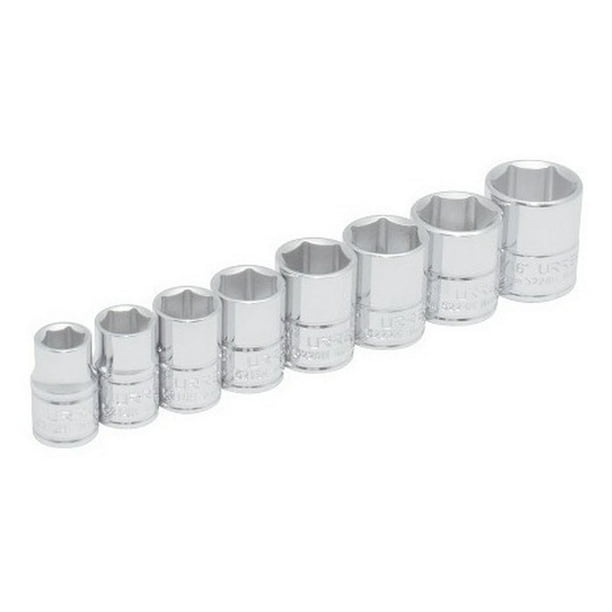 Juego De 8 Dados 3/8 Inch en Riel S02HS Urrea