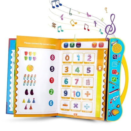 Xueyu Alphabet Sound Book with Erasable Pen Interactive ABC Learning Toy for Toddlers English Letters Words and Shapes Electronic Educational Toy for Kids