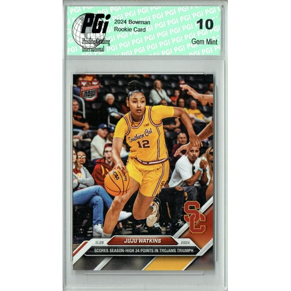 JuJu Watkins 2024 Bowman University Now #19 Rookie Card PGI 10