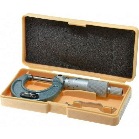 Mitutoyo 0 to 1" Range, 0.001" Graduation, Mechanical Outside Micrometer