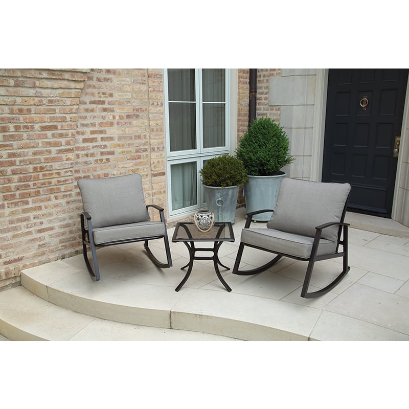Living Accents Burlington 3 Pc Black Steel Bistro Set Case Of 1 Com Living Accents Burlington 3 Pc Black, Burlington Outdoor Furniture