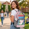 thumbnail image 2 of Xoenoiee Axolotl Cherry Blossom Print 17 Inch Backpack for Kids Girls 17 Inch Clear Backpacks Transparent Large Schoolbag PVC See Through Bookbag Rucksack Satchel for Kindergarten Primary Student, 2 of 7