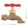 thumbnail image 2 of Grifo de jardín exterior de latón JIAHUI, para baño, montaje en pared, manguera decorativa de agua fría, grifo individual, conexión NPT de 1/2 pulgada, 2 of 8