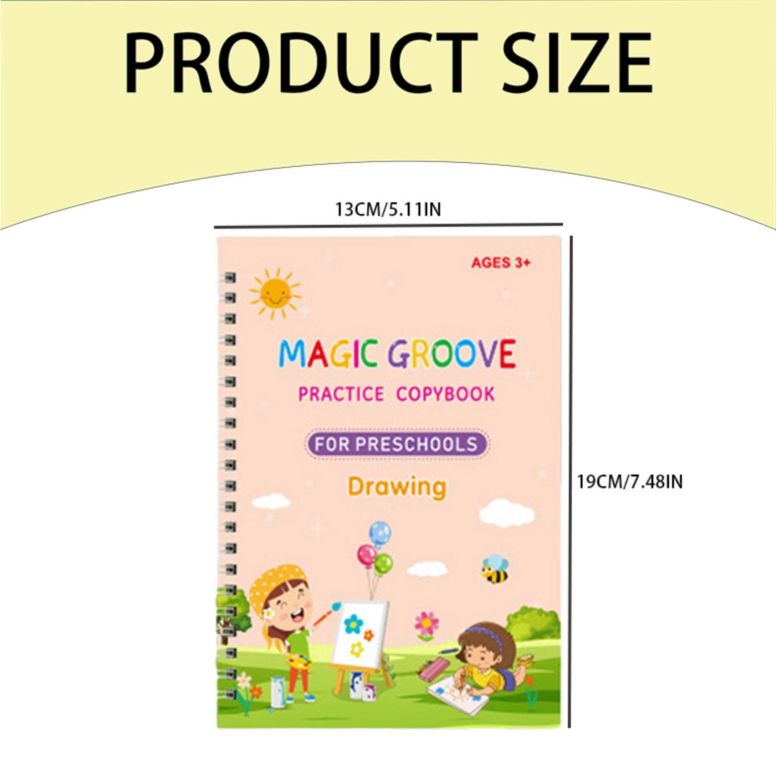 16 Pack Magic Copybooks, Groove Handwriting Books with Pen & Refills, Calligraphy & Tracing Kit, Perfect Christmas & Holiday Gift