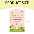 thumbnail image 3 of Hexang Children's Copybooks Upgrade Magical Handwriting Reusable Workbooks Grooved Copybook 4 Pack With Pen School For Preschool Kids Ages 38 ​ (1 Set), 3 of 9