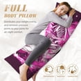 thumbnail image 4 of KLL Skull White Horse Pattern Long Body Pillow Cover,20x60 Body Pillow Cases,Soft Brushed Microfiber Invisible Zipper Design-Pillow core not included, 4 of 7