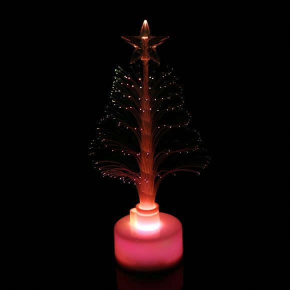 Optic Mini Colorful LED Fiber Optic Nightlight Christmas Tree Lamp Light Xmas Gift