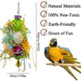 thumbnail image 4 of 3 piezas de juguetes para pájaros, juguetes para masticar, decoración de jaula de animales con campana para periquitos, cacatúas, estorninos, guacamayos y otros animales pequeños Rojo Verde, 4 of 5
