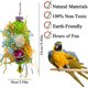 thumbnail image 4 of ER Paquete de 3 juguetes para pájaros, juguetes para masticar, decoración de jaula para mascotas con campana para periquitos, cacatúas, estorninos, guacamayos y otros animales pequeños. Excelente Rendimiento, 4 of 5