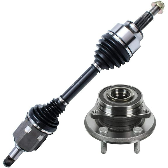 Detroit Axle - Front Wheel Hub and Bearing Assembly, Driver Side CV Axle Shaft Replacement for 2011-2021 Jeep Grand Cherokee 2011-2022 Dodge Durango