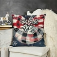 thumbnail image 2 of SHANXI Christmas Pillow Covers Bowknot Decorations Winter Throw Pillow Cases Decor for Sofa Couch 18x18in, 2 of 5