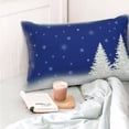 thumbnail image 4 of Pofeuu Christmas Fir Tree Print Polyester Microfiber Plush Pillowcases, Super Soft and Cozy Pillow Case Covers with Envelop Closure（Pillow core not included）-14"x20", 4 of 6