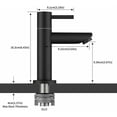 thumbnail image 4 of Grifo de lavabo de baño elegante, manija única para un ajuste preciso del agua, acero inoxidable de alta calidad, materiales sin plomo, certificación CUPC, el aireador evita salpicaduras, fácil de, 4 of 5