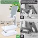 thumbnail image 2 of Soporte Para teléfono NQ plegable Para tableta escritorio compatible con Samsung iPad Mini iPhone Smartphones, 2 of 5