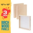 U.S. Art Supply 12" x 12" Birch Wood Paint Pouring Panel Boards