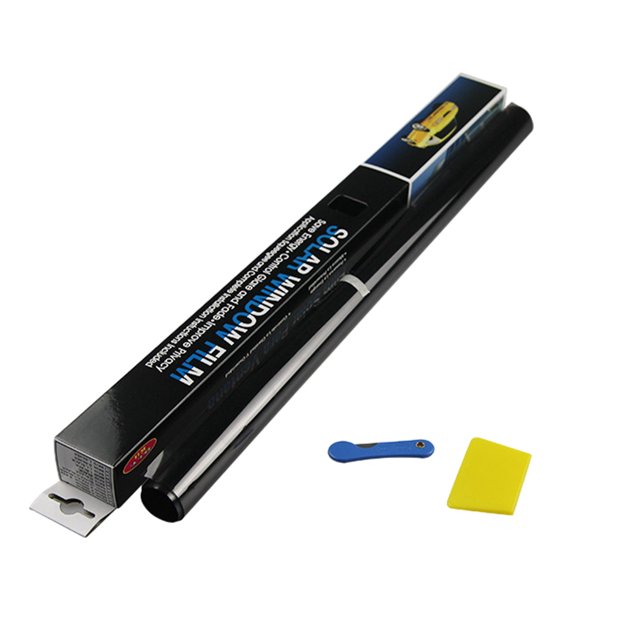 fastboy Film de Teinte de Fenêtre Transparent Protection des Couleurs Réfléchissant Économiseur d'Énergie Résistant à la Chaleur Noir+15 1Set