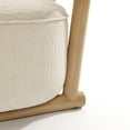 thumbnail image 5 of LuxenHome Upholstered Cream Modern U-Shape Back Accent Chair, 5 of 7