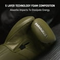 thumbnail image 6 of Hayabusa T3 Kanpeki Leather Boxing Gloves Men and Women for Training Sparring Heavy Bag and Mitt Work - Green, 12oz, 6 of 6