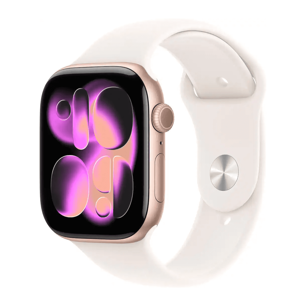 Restored Apple Watch Series 11 [GPS 46mm] Smartwatch with Rose Gold Aluminum Case with Light Blush Sport Band - M/L (Refurbished)