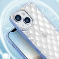 thumbnail image 4 of Compatible with iPhone 14 Pro Max Clear Bling Case Glitter Diamond Rhinestone Rhomboid Pattern Sparkle Bumper Fashion Cute Luxury Protection Shockproof Case for Women Girls, 4 of 7