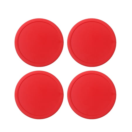 Necvior 4 Pieces Air Hockey Pucks Replacement Round Pucks for Game Tables, Equipment
