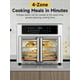 thumbnail image 4 of Kitchen Elite Air Fryer Horno de puerta francesa, 26.4 cuartos de galón, fácil limpieza y uso, combo de horno tostador de encimera grande, 18 preajustes, 1 precalentamiento y 1 luz, cocción multicapa,, 4 of 5